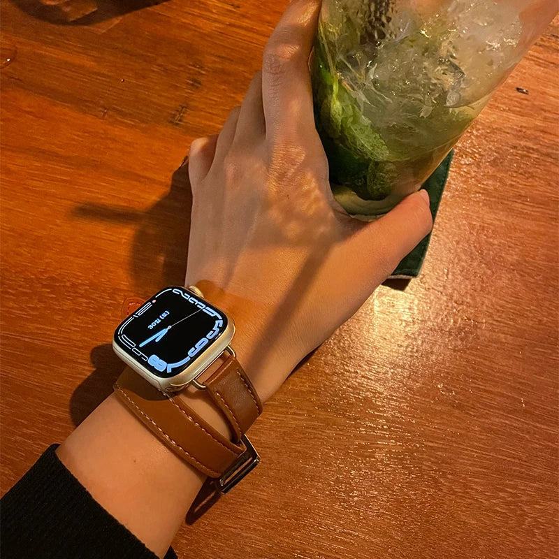 Lüks Deri Apple Watch Kordon