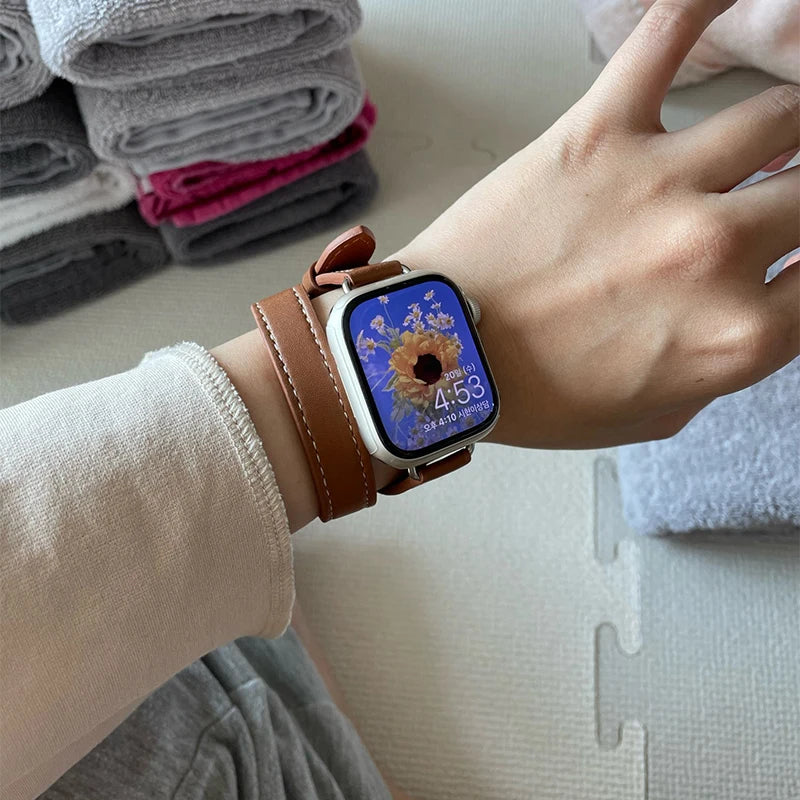 Lüks Deri Apple Watch Kordon